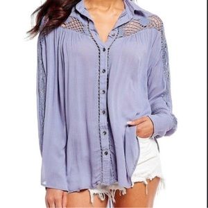 FREE PEOPLE crochet long sleeve